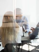 Multicultural,International,Staff,Employees,Talking,At,Team,Office,Company,Meeting